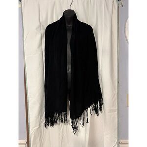 Bindya One Size Scarf Fringe Edge The Best Quality 100% viscose Black Size 80”lo